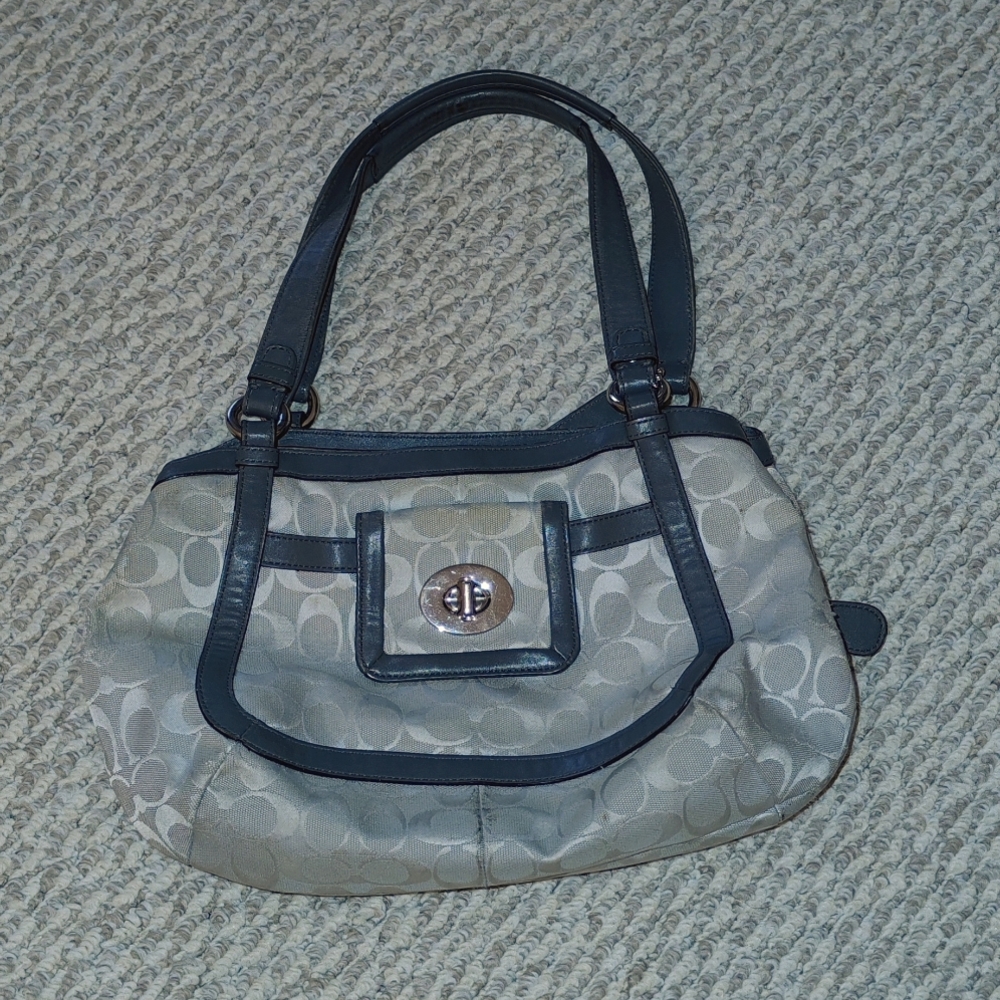 Coach Signature Deluxe Bag/Purse - F14934 Gray